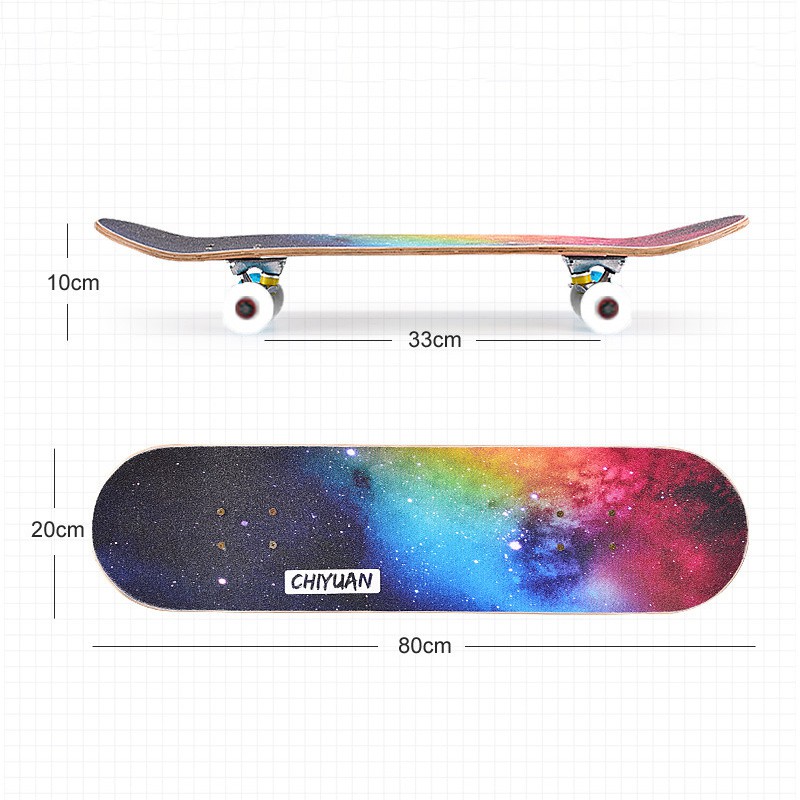 ภาพสินค้าสเก็ตบอร์ด Skateboard 4ล้อ 80cm รับน้ำหนักได้ไม่เกิน 200 กก. แข็งแรงทนทาน สไตล์แฟชั่น สำหรับผู้เริ่มเล่น ส่งด่วนทั่วไทย จากร้าน babylon_2020 บน Shopee ภาพที่ 4