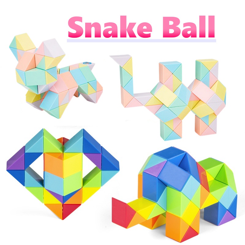 ภาพหน้าปกสินค้ารูบิคแบบยาว Snake ball ของเล่นเสริมทักษะ ของเล่นเสริมพัฒนาการ