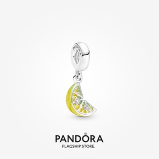 Pandora charm Lemon Slice Sparkling Fruit Dangle ของขวัญวันหยุด สําหรับผู้หญิง p804