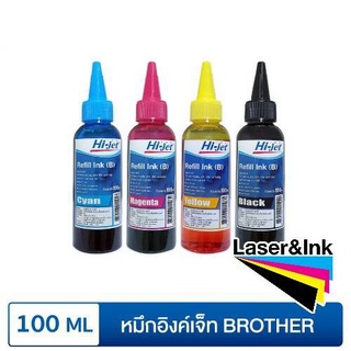 ภาพหน้าปกสินค้า(แพ็คชุด) Hi-jet หมึกเติม Inkjet Refill Ink (Brother) 100 ml. แพ็คชุด 4สี ที่เกี่ยวข้อง