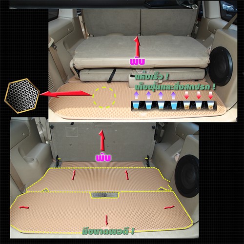 ford-everest-2007-2012-trunk-พรมรถยนต์เข้ารูป2ชั้นแบบรูรังผึ้ง-blackhole-carmat