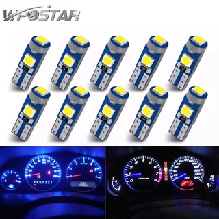หลอดไฟ T5 Led W3W W1.2W Led Canbus 3030 ชิปแดชบอร์ด 12V หลากสี สําหรับรถยนต์