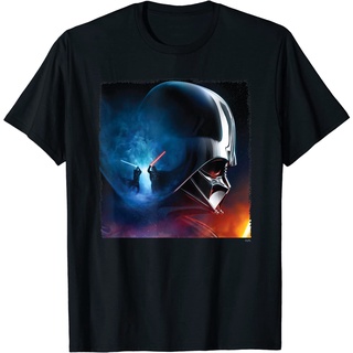 เสื้อยืด ผ้าฝ้ายแท้ พิมพ์ลาย Star Wars Obi-Wan Kenobi vs Darth Vader คุณภาพสูงสามารถปรับแต่งได้