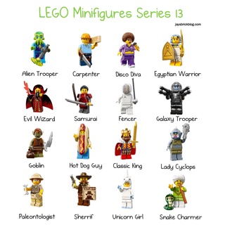 Lego ฟิกเกอร์ตัวต่อ ซีรีส์ 13 (ตัวละครแต่ละตัว)