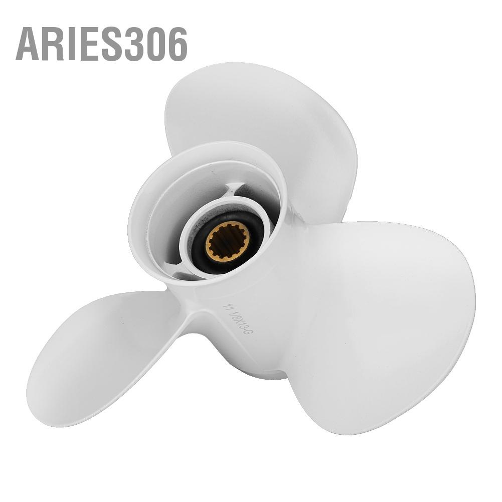 aries306-มอเตอร์ใบพัดอลูมิเนียม-3-ใบพัด-1-8-x13-g-สําหรับเรือ-yamaha-30-60hp