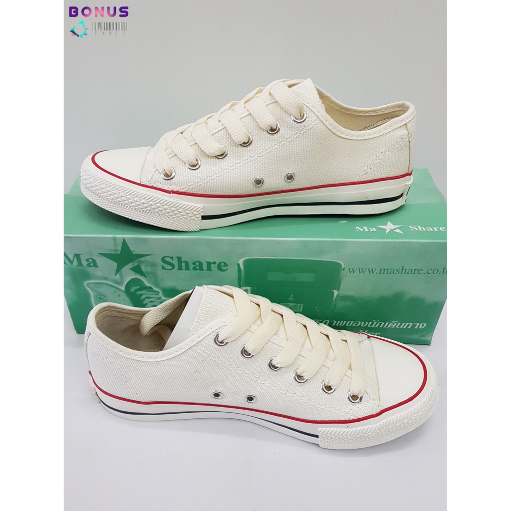 รองเท้าผ้าใบทรง-converse-สีครีม-ไซส์37-44