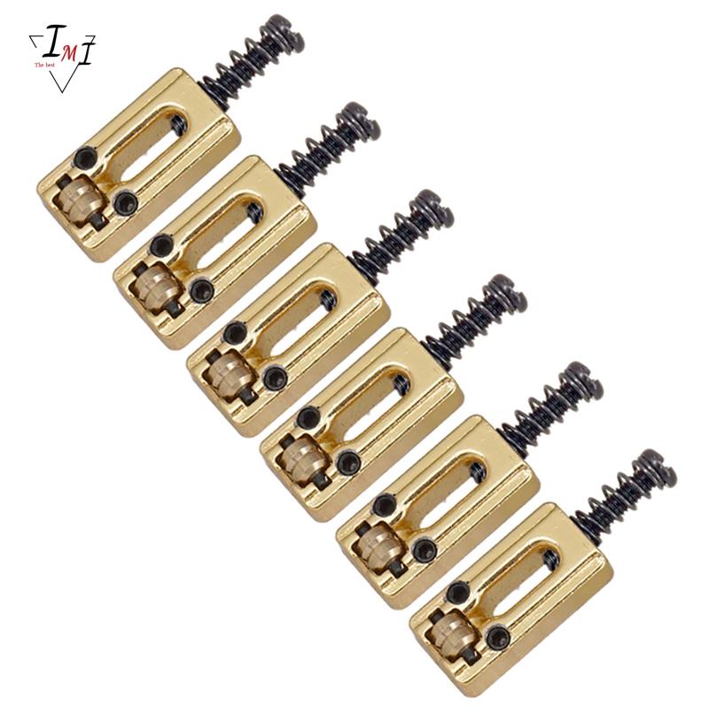 6 Pcs Metal Guitar Bridge Saddle Ball Roller String Tremolo Bridge