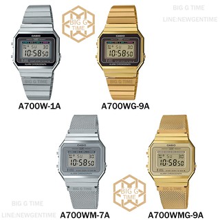 นาฬิกา CASIO รุ่น A700W Sereis ของแท้  A700W-1A/A700WG-9A/A700WM-7A/A700WMG-9A ของแท้ รับประกัน 1 ปี