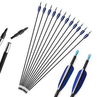 12/24pcs carbon arrows Spine700 id5.3mm 32inch, outdoor shooting archery recurve straight Latin American hunting arrows