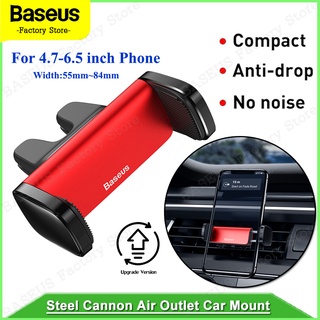 Baseus Steel Cannon ระบายอากาศติดรถยนต์ความแข็งแรงสูงสปริงหนีบโทรศัพท์แน่น Upgraped Anti-Swing เหล็ก Core เหมาะสำหรับ4.7-6.5นิ้วโทรศัพท์มือถือ