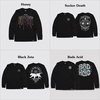 🔥 10.10. SALE 🔥 ® เสื้อแขนยาว (Long) รุ่น Honey  / Sucker Death / Black Zeta / Bad Acid สีดำ (ลิขสิทธิ์แท้)  TLS