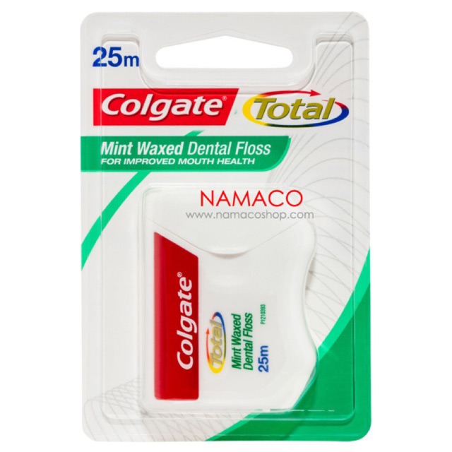 Colgate Total Mint Dental Floss 25m ไหมขัดฟัน โททอล มิ้นท์ 25เมตร