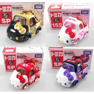 ของเล่นเด็กTOMICA TAKARA TOMY Sanrio truck Hello Kitty KT Cat สีชมพูสีแดงทองสีม่วงโมเดลรถของเล่นสำหรับเด็ก