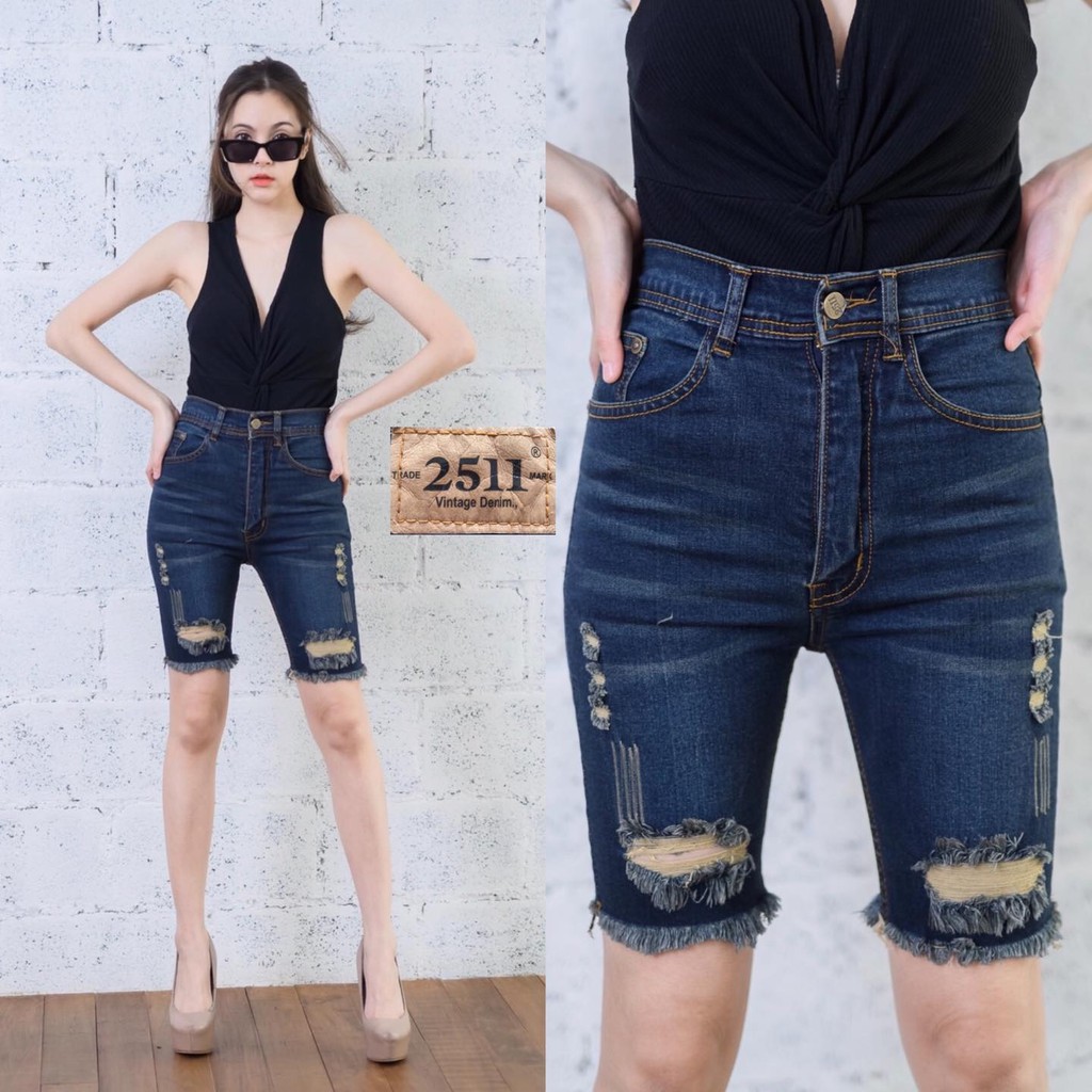 new-การเกงยีนส์ผญ-2511jeans-by-bigboonshop-กางเกงยีนส์ขาสั้น-กางเกงยีนส์ขาสามส่วน