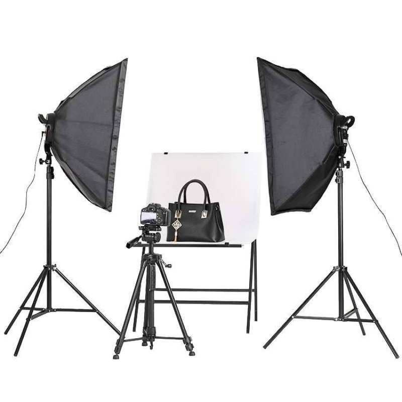 สตูดิโอsoftbox-ไฟต่อเนื่องled-ไฟสตูดิโอถ่ายภาพ-ปรับเพิ่มความสว่างได้-2ชุด