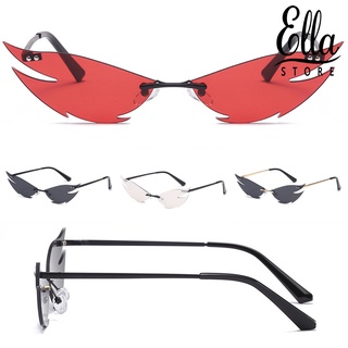 Ellastore123 แว่นตากันแดด ไร้กรอบ รูปปลาฉลาม เหมาะกับการขับขี่ เล่นกีฬา แฟชั่นสําหรับผู้ชาย
