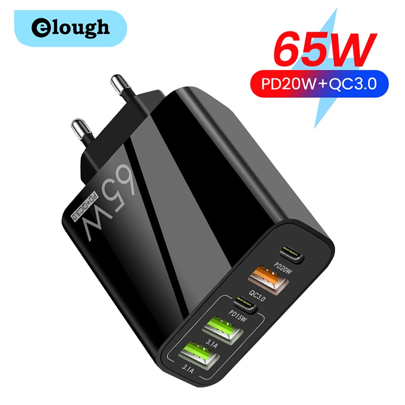 elough-อะแดปเตอร์ชาร์จเร็ว-65w-usb-qc-3-0-pd-usb-type-c