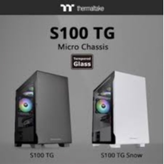 ภาพหน้าปกสินค้าเคสคอมพิวเตอร์ ThermalTake S100 TG Snow ,S100 mATX Tempered Glass ขนาด mATX Case (NP) มีให้เลือก 2สี ขาวและดำ ที่เกี่ยวข้อง