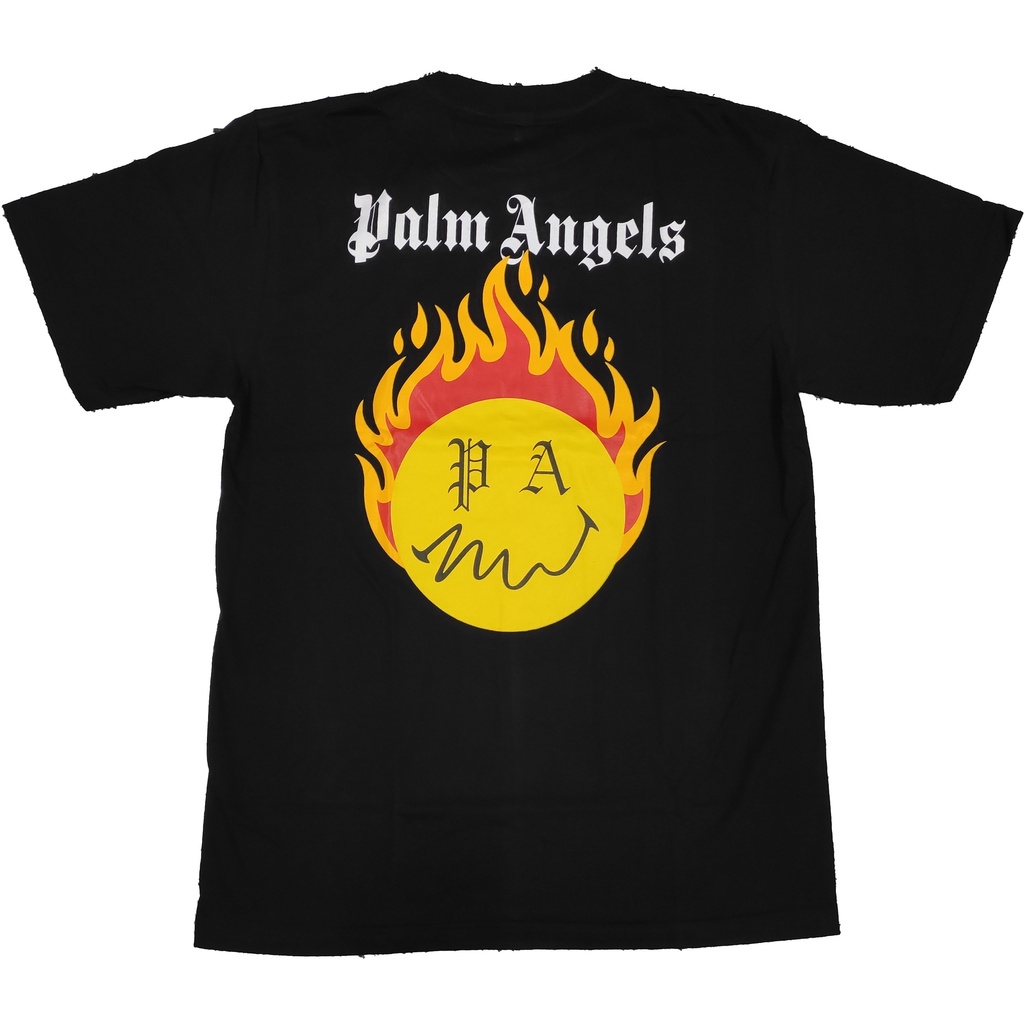 เสื้อยืด-palm-angels-เสื้อยืด-คอกลม-แขนสั้น-แฟชั่น-หมี-ไฟ-ลูกไฟ-ปาล์ม-แองเจิ้ล-fire-ball-unisex