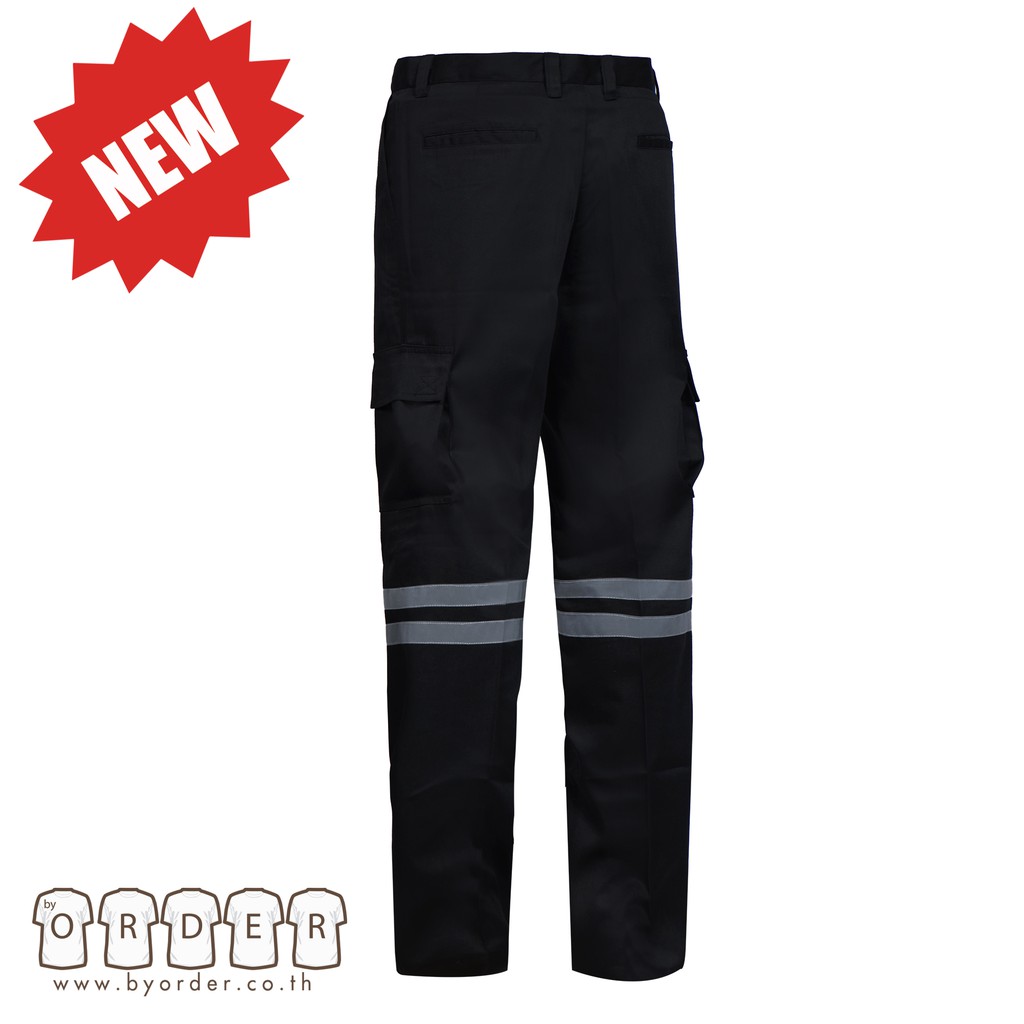 กางเกงคาร์โก้-v01-เทปสะท้อนแสง-2-เส้น-กางเกงขายาวอย่างดี-หลายสี-กางเกงช่าง-กางเกงทำงาน