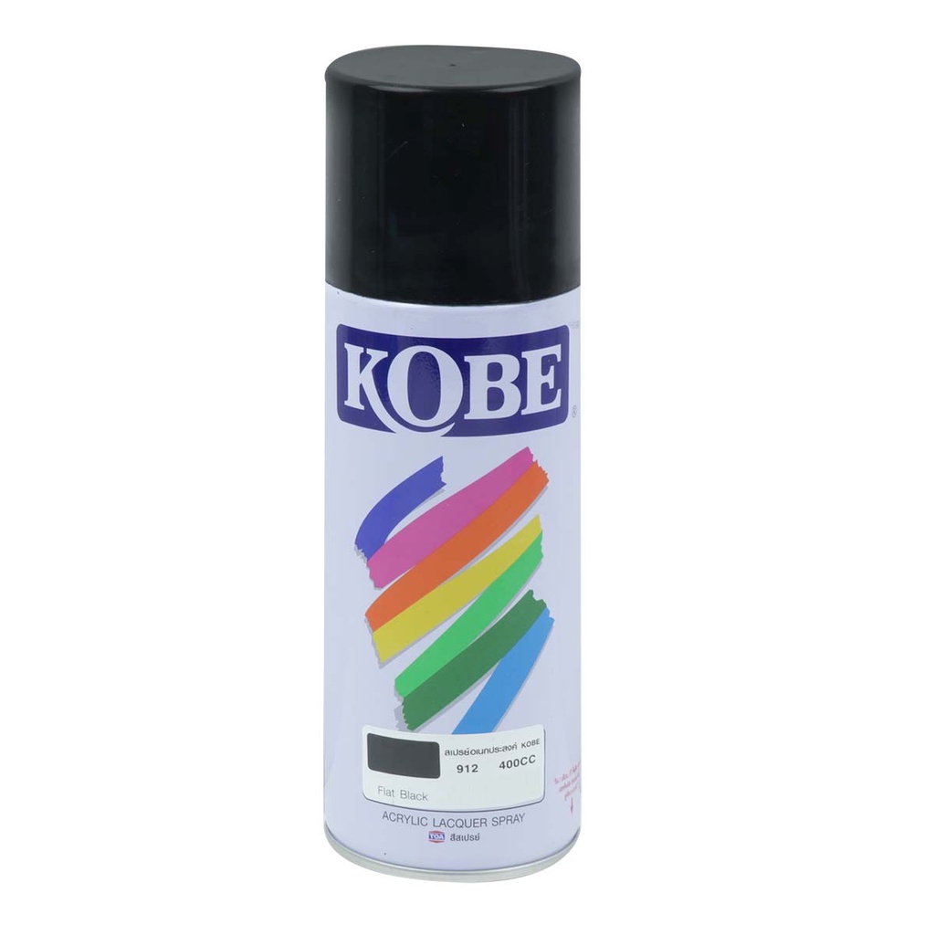 kobe-สีสเปรย์-400-ซีซี-รุ่น-912-สีดำด้าน-can