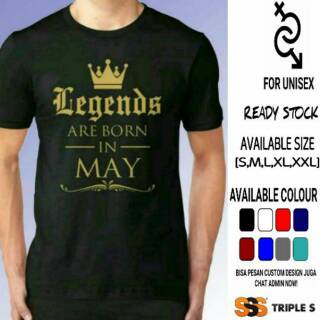 เสื้อยืด พิมพ์ลาย Legends ARE BORN IN MAY DISTRO คุณภาพสูง สําหรับเด็กทารก