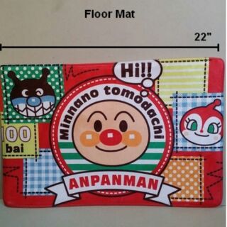 พรมเช็ดเท้า สี่เหลี่ยม ลาย อันปังแมน anpanman ขนาด 22x15 นิ้ว