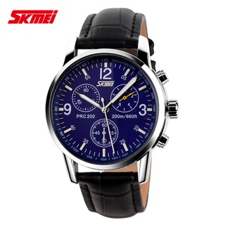 สินค้า SKMEI ร้านค้าอย่างเป็นทางการ แท้ 100% นาฬิกาสำหรับผู้ชายนาฬิกาควอทซ์อะนาล็อก Bussness นาฬิกาสแตนเลส