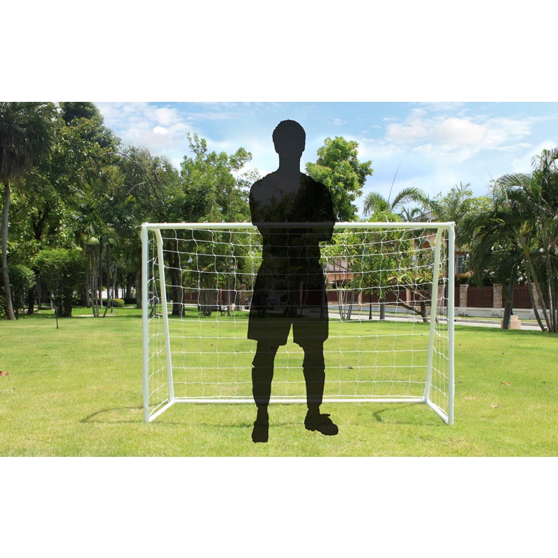 ภาพหน้าปกสินค้าโกลฟุตบอลเหล็กสีขาว 1.8 m โกลประตู ประตูฟุตบอล ประตูโกลหนู Football goal Soccer Goal จากร้าน dreamsport บน Shopee