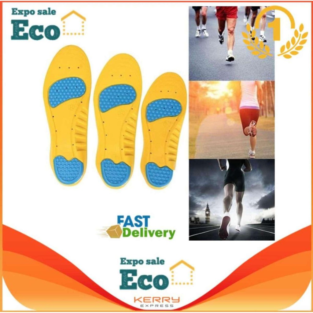 ราคาและรีวิวEco HUGO - ACTIVE PRO แผ่นรองเท้าเพื่อสุขภาพ (1คู่) แผ่นพื้นรองเท้าลดแรงกระแทก เพิ่มความนุ่มสบาย