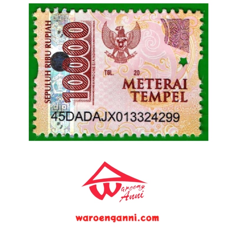 ภาพหน้าปกสินค้าIndonesia Duty Stamps ( Materai ) จากร้าน waroengannni บน Shopee