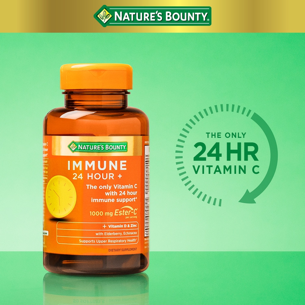 ภาพสินค้าNature's Bounty,Immune 24 Hour+,วิตามินซี 24 ชั่วโมง ,Vitamin C,Ester C ,Immune 24 Hour+, 1000 mg, 50 Softgels, จากร้าน pupu1234 บน Shopee ภาพที่ 3