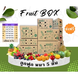 กล่องบรรจุผลไม้ (แพ็ค 10 ใบ) เบอร์ C+9 D+11 S+ M M+ L ยกแพ็คราคาถูก ส่งฟรี