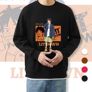 【พร้อมส่ง】Luffy One Piece เสื้อกันหนาว มีฮู้ด แขนยาว คอกลม ลาย Swaeter 03
