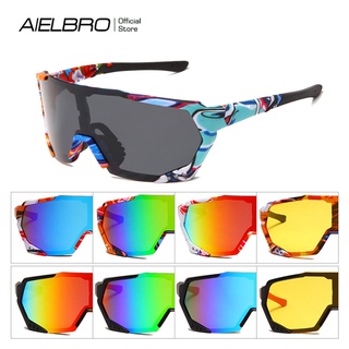 『READY STOCK』 AIELBRO แว่นตากันแดดเลนส์ Polarized เหมาะกับการเล่นกีฬาขี่รถจักรยาน Uv400 Unisex