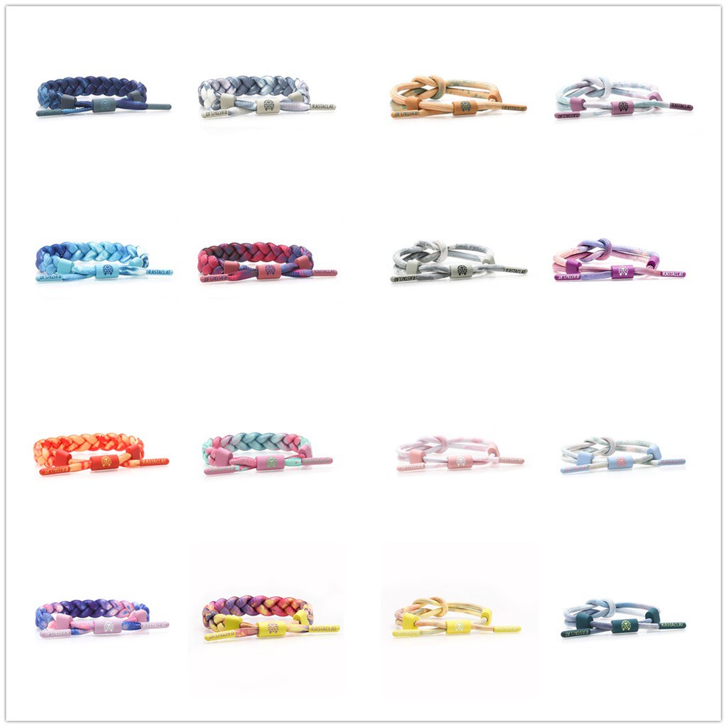 ภาพหน้าปกสินค้า(with box card)heat wave series classic mini rope knot style couple trend shoelace Rastaclat bracelet