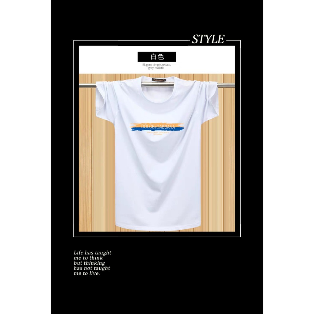 เสื้อยืดแขนสั้นคอกลมผู้ชายใส่สบาย-คุณภาพดี