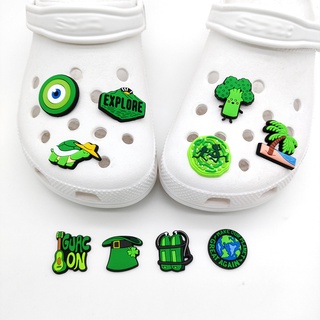 การ์ตูนปีศาจตาปีศาจ Broccoli Series Croc Jibbits Pin อะโวคาโดรองเท้าเสน่ห์เต่า Jibitz Charm ต้นมะพร้าว Jibits Crocks สําหรับเด็ก อุปกรณ์เสริมตกแต่งรองเท้า