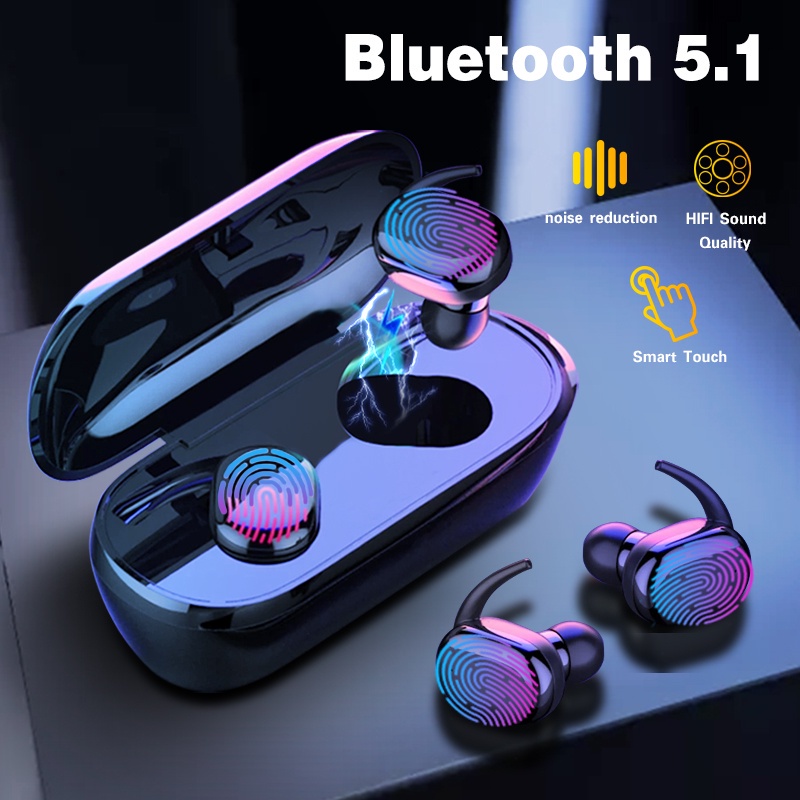 ภาพหน้าปกสินค้าใหม่หูฟังบลูทูธ 5.0 TWS ชุดหูฟังไร้สายกันน้ำสเตอริโอกีฬาหูฟังพร้อมไมโครโฟนการเชื่อมต่อ Bluetooth แบบพกพาในหูตัดเสียง จากร้าน dean2021_mall บน Shopee