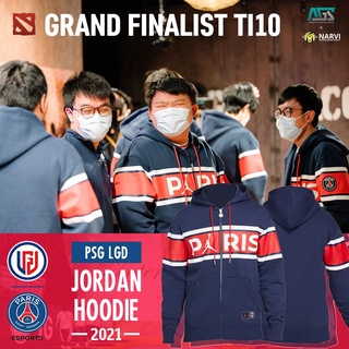 เสื้อกันหนาว มีฮู้ด ลายทีมเกม Psg LGD Dota2 Jordan Paris Edition