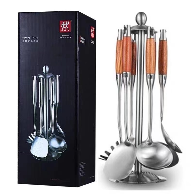 Zwilling German rosewood stainless steel set pot spatula spoon colander