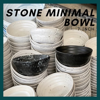 Stone Minimal Bowl 6" 7" ชามเซรามิค ถ้วยเซรามิค ชามหิน สไตล์มินิมอล ถ้วยมาม่า เข้าไมโครเวฟได้ พร้อมส่ง