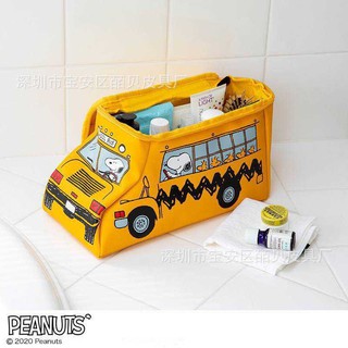 🌟สินค้าพร้อมส่งในไทย🌟กระเป๋าเครื่องสำอางค์ Snoopy School Bus