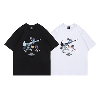 [S-5XL]เสื้อยืดแขนสั้นลําลอง ผ้าฝ้าย ขนาดใหญ่ แฟชั่นคู่รัก สไตล์คลาสสิก สําหรับผู้ชาย และผู้หญิง ไซซ์ M - XXL