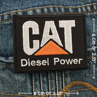 Cat ตัวรีดติดเสื้อ อาร์มรีด อาร์มปัก ตกแต่งเสื้อผ้า หมวก กระเป๋า แจ๊คเก็ตยีนส์ Racing Embroidered Iron on Patch 2