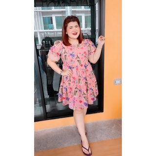 ชุดเดรสสาวอวบ ใส่สบาย ชิลๆมาก ชุดสาวอวบ38-48 นิ้ว👗 เดรสสาวอวบ PLUSSIZE  งานเข้าใหม่  เดรสใส่ชิลล์ ลายลูกหมี