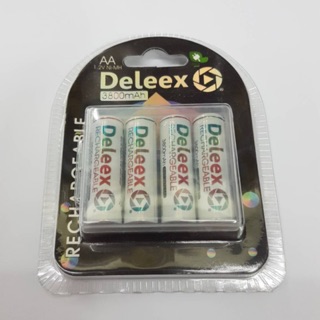 ถ่านชาร์จ Deleex ขนาด AA 4 ก้อน/แพค