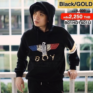 BOY LONDON HOODIE รหัส : B93HD1401U ** Black / Gold**