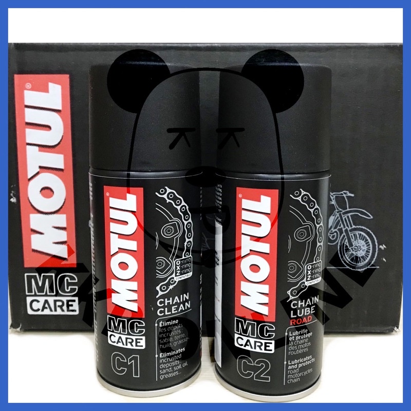 ภาพหน้าปกสินค้าสเปรย์ล้างโซ่+หล่อลื่นโซ่รถ จักรยานยนต์ Motul C1/C2 150ml.