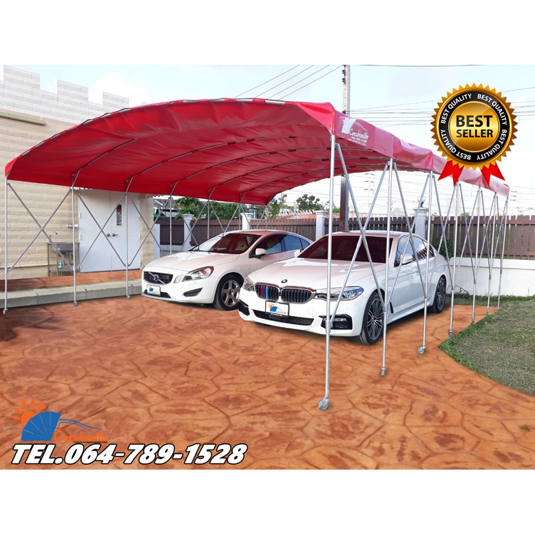 เต็นท์จอดรถพับได้-เต็นท์จอดรถสำเร็จรูป-carsbrella-รุ่น-twin-a-สําหรับรถยนต์ขนาดเล็กถึงขนาดกลางสามารถจอดรถได้-2-3-คัน